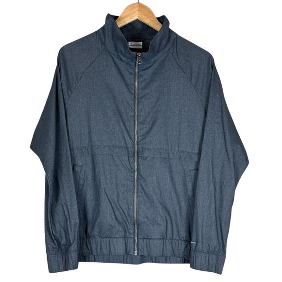 Columbia Jacket Mens L Gray Full Zip Nylon Blend Raglan Athleisure Gorpcore - Picture 1 of 5